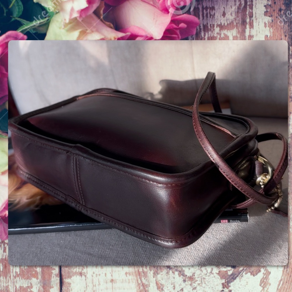 VINTAGE COACH MAHOGANY BROWN CARNIVAL BAG 9925 - Picture 9 of 17